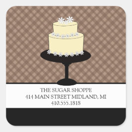 ベーカリーブティックスタイル製品ラベルシール スクエアシール