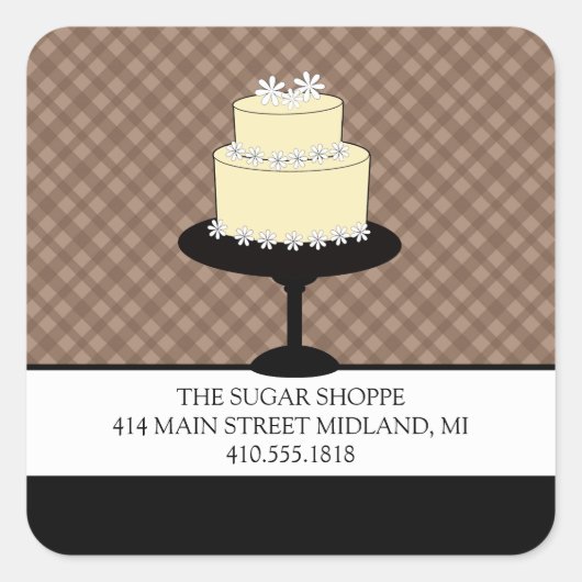 ベーカリーブティックスタイル製品ラベルシール スクエアシール (正面)