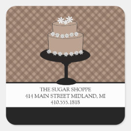 ベーカリーブティックスタイル製品ラベルシール スクエアシール