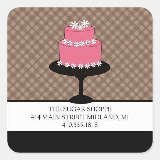 ベーカリーブティックスタイル製品ラベルシール スクエアシール (正面)