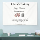 ベーカリーブラウニーに愛rで作られた材料を追加 横断幕 (トレードショー)