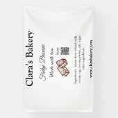 ベーカリーブラウニーに愛rで作られた材料を追加 横断幕 (縦)