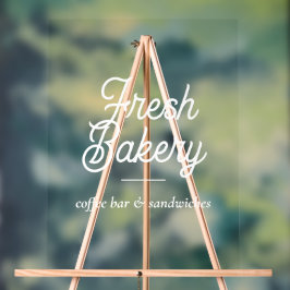 ベーカリーブランディングビジネススクリプトウィンドウガラス アクリルサイン