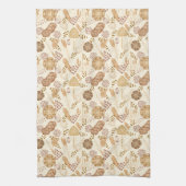 ベーカリーブリス：アーティザンブレッド&バーリーベージュ キッチンタオル (縦)