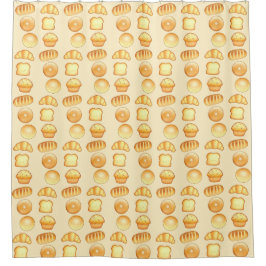 ベーカリーブレッドトリート シャワーカーテン