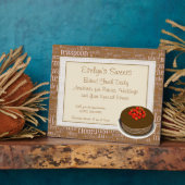 ベーカリープラークフェイクフレームとケーキグラフィック フォトプラーク (側面)