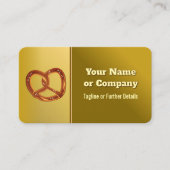 ベーカリープレッツェルと金ゴールドメタルルック – ケータリング 名刺 (正面)