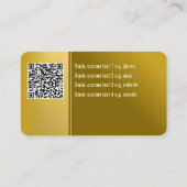 ベーカリープレッツェルと金ゴールドメタルルック – ケータリング 名刺 (裏面)