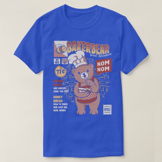 ベーカリーベア料理バイトベフォンセカ Tシャツ (デザイン正面)