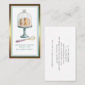 ベーカリーベイカーパティシシェフウォーターカラーゴールドフォイル 名刺 (正面/裏面)