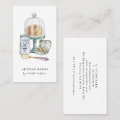ベーカリーベイカーパティシシェフウォーターカラービジネスカード 名刺 (正面/裏面)