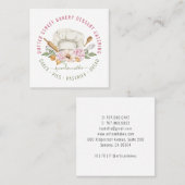 ベーカリーベイカーパティシシェフウォーターカラーベーキング器具 スクエア名刺 (正面/裏面)