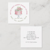 ベーカリーベイカーパティシシェフウォーターカラーベーキング器具 スクエア名刺 (正面/裏面)