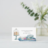 ベーカリーベイカーパティシシェフウォーターカラー焼いたグッズ 名刺 (スタンド正面)