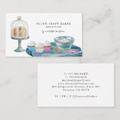 ベーカリーベイカーパティシシェフウォーターカラー焼いたグッズ 名刺 (正面/裏面)