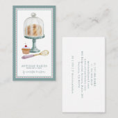 ベーカリーベイカーパティシシェフウォーターカラー焼いたグッズ 名刺 (正面/裏面)