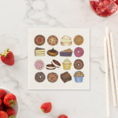 ベーカリーベイクセールカップケーキパイクッキーブラウニードーナツ スタンダードカクテルナプキン (インサイチュ)