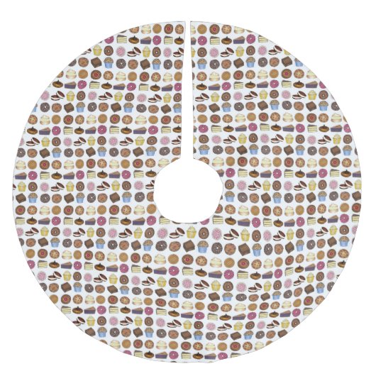 ベーカリーベイクセールフードブラウニーカップケーキパイスイーツ ブラッシュドポリエステルツリースカート (正面)