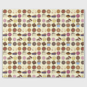 ベーカリーベイクセールフードブラウニーカップケーキパイスイーツ ラッピングペーパー (フラット)