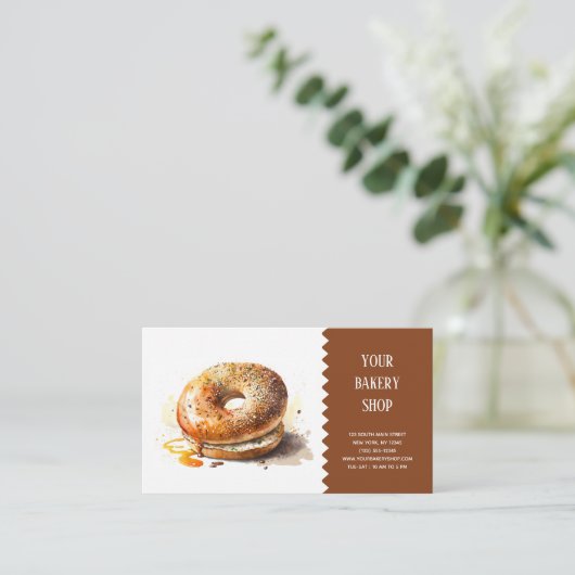 ベーカリーベイク名刺 名刺 (スタンド正面)