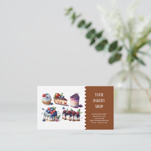 ベーカリーベイク名刺 名刺 (スタンド正面)