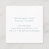 ベーカリーベーカーのカップケーキロゴ名刺 スクエア名刺 (裏面)