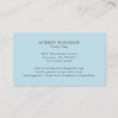 ベーカリーベーカー菓子シェフデザートケータリング 名刺 (裏面)