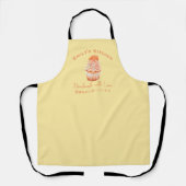 ベーカリーベーキングカップケーキオレンジイエローウォーター色 エプロン (正面)