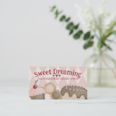 ベーカリーベーキングカップケーキケーキ焼いたグッズ 名刺 (スタンド正面)