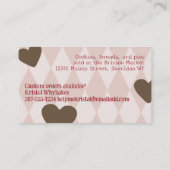 ベーカリーベーキングカップケーキケーキ焼いたグッズ 名刺 (裏面)