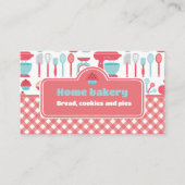ベーカリーベーキング器具パターンソーシャルメディアのアイコン 名刺 (正面)