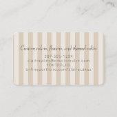 ベーカリーベーキング結婚ズケーキつや消し 名刺 (裏面)