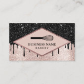 ベーカリーペストリーシェフウィスクブラックドリップスバラ金ゴールド 名刺 (正面)