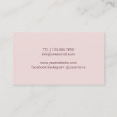 ベーカリーペストリーシェフナイフモダン金ゴールドグリッタードリップ 名刺 (裏面)