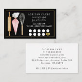 ベーカリーペストリーシェフベーカーズツールブラックロイヤリティ ロイヤリティカード (正面/裏面)