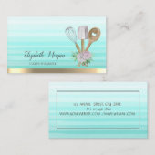 ベーカリーペストリーハンドツーストライプルグラデーション 名刺 (正面/裏面)