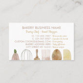 ベーカリーペストリーハンドツールケーキキッチンロイヤリティ 名刺 (裏面)