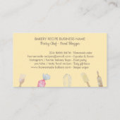 ベーカリーペストリーハンドツールケータリングシェフ 名刺 (裏面)