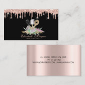 ベーカリーペストリーハンドツールフラワーズバラ金ゴールド乾燥 名刺 (正面/裏面)