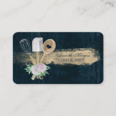 ベーカリーペストリーハンドツールブラシストロークブルー 名刺 (正面)