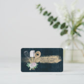 ベーカリーペストリーハンドツールブラシストロークブルー 名刺 (スタンド正面)