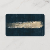 ベーカリーペストリーハンドツールブラシストロークブルー 名刺 (裏面)