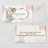 ベーカリーペストリーハンドツール水彩ブラシストローク 名刺 (正面/裏面)