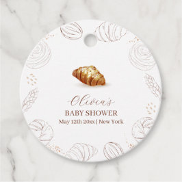 ベーカリーペストリーパンでオーブンの赤ちゃんシャワー フェイバータグ