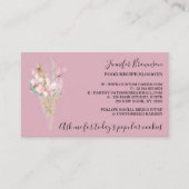 ベーカリーペストリーフラワーズボホクリエイティブシェフピンク 名刺 (正面)