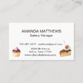 ベーカリーペストリー水カラーチョコレートケーキ 名刺 (裏面)