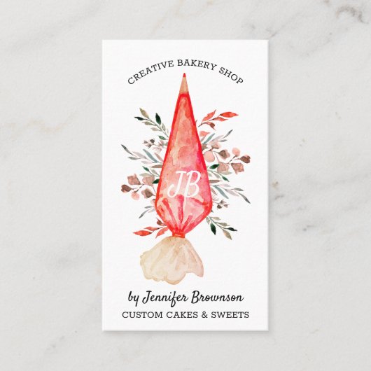 ベーカリーホイップペストリーバッグスケッチ 名刺 (正面)
