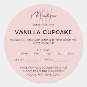 ベーカリーホームアレルギーの法的免許 ラウンドシール (正面)