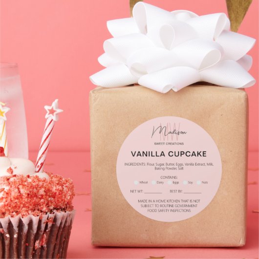 ベーカリーホームアレルギーの法的免許 ラウンドシール (パーティー)