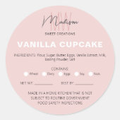 ベーカリーホームアレルギーの法的免許 ラウンドシール (正面)